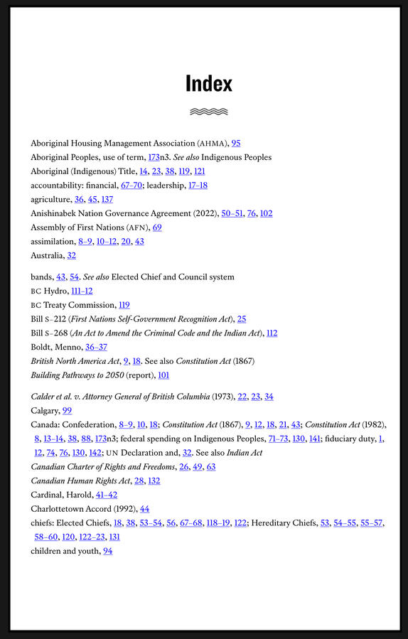 Fully linked Indexing
